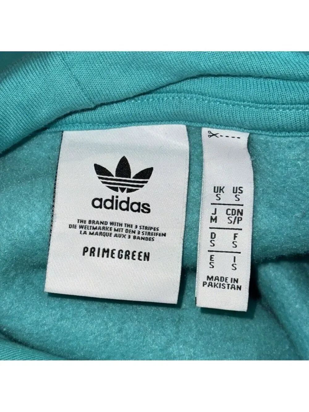 Adidas Originals Trefoil Hoodie Mint Rush Small
